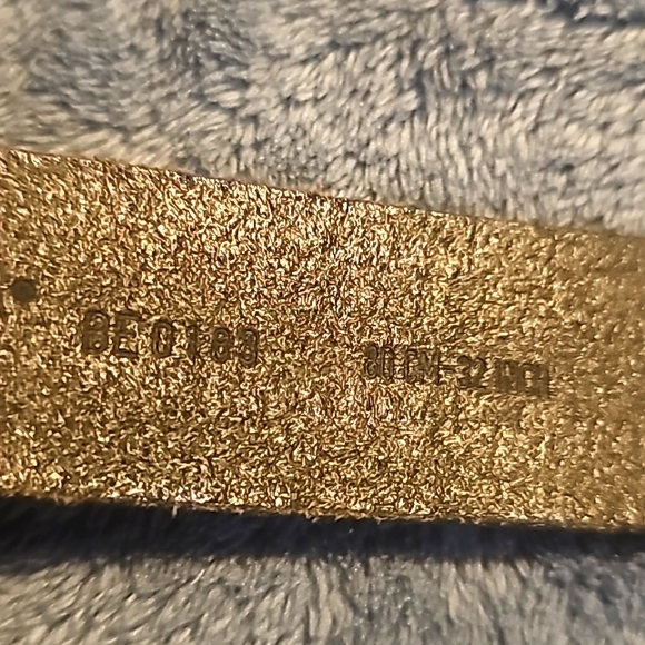 New, Dolce & Gabbana Belt, Made in Italy, Black Leather, Brass Metal Buckle, 36\